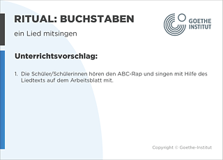 EDDU | Buchstaben | ein Lied mitsingen | Unterrichtsvorschlag