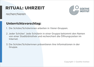 EDDU | Uhrzeit | Öffnungszeiten recherchieren | Unterrichtsvorschlag