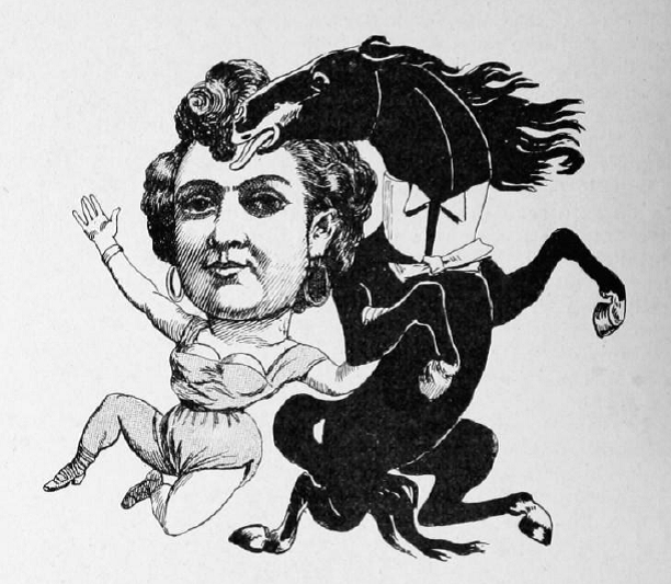 A[ndré] Gill: Miss Dada Menken.