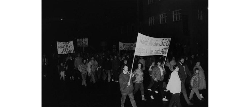 Manifestation à Wittenberge le 15 janvier 1990