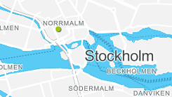 Kartutsnitt med Goethe-Instituts placering i Stockholm
