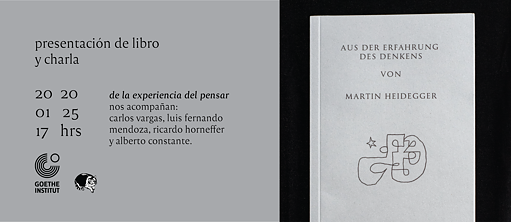 De la experiencia del pensar / Aus der Erfharung des Denkens