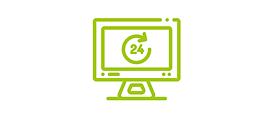 Illustration: Computerbildschirm mit der Zahl 24