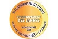 Das DLL-Programm ist mit dem „Studienpreis DistancE-Learning“ in der Kategorie „Studienangebot des Jahres 2020“ ausgezeichnet. ©   Das DLL-Programm ist mit dem „Studienpreis DistancE-Learning“ in der Kategorie „Studienangebot des Jahres 2020“ ausgezeichnet