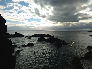 Hier waren wir noch schwimmen...