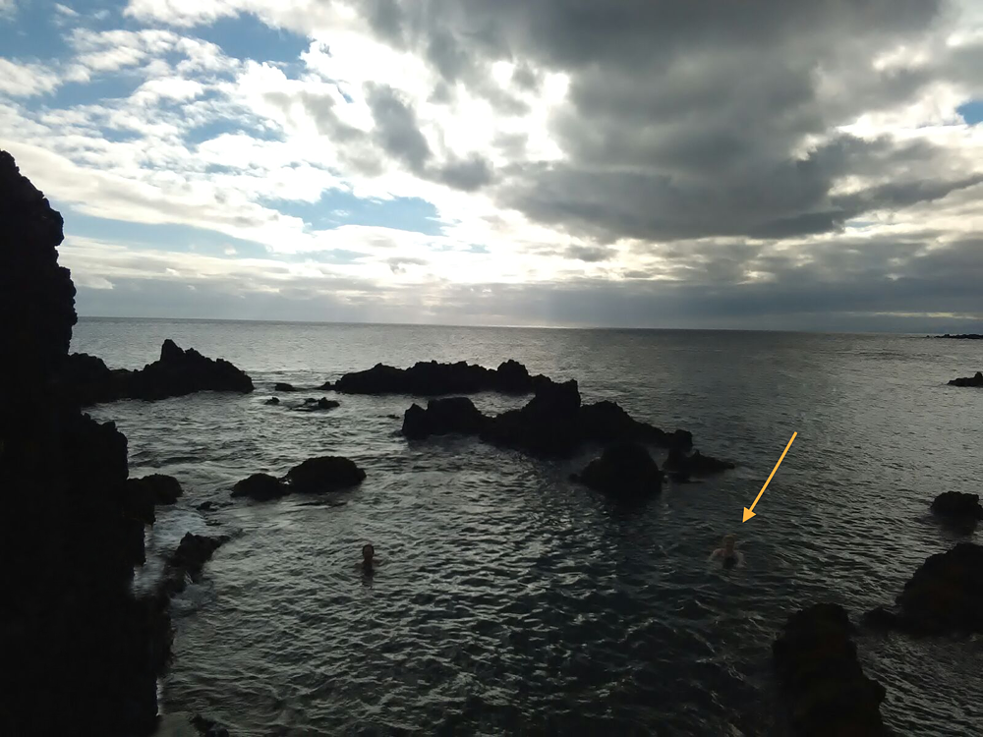 Hier waren wir noch schwimmen...