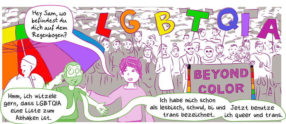 Ausschnitt aus der ersten Episode des Webcomics zum „Christopher Street Day“