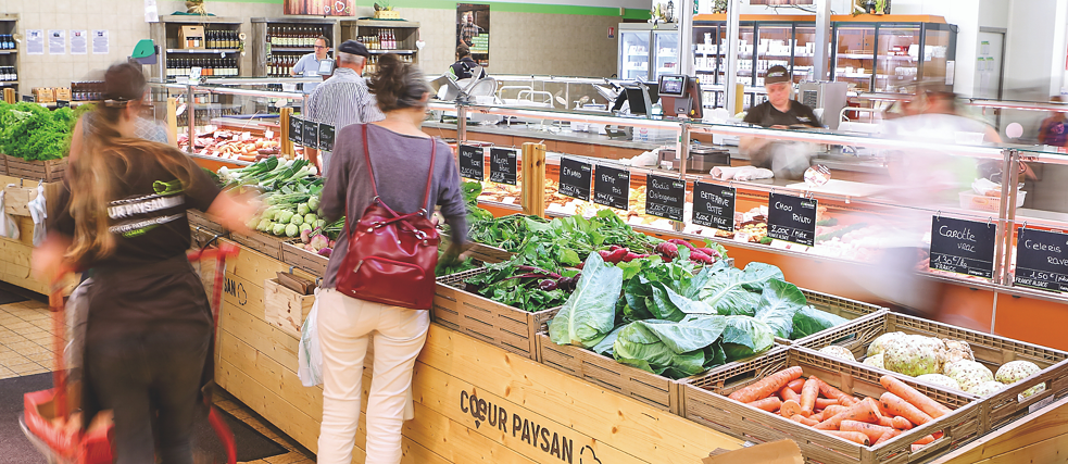 Der Laden Cœur Paysan hat auf sich aufmerksam gemacht, weil er in einem ehemaligen Lidl-Gebäude errichtet wurde.