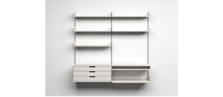 The 606 shelving system designed by Dieter Rams in 1960 is still sold today via the furniture manufacturer Vitsoe.