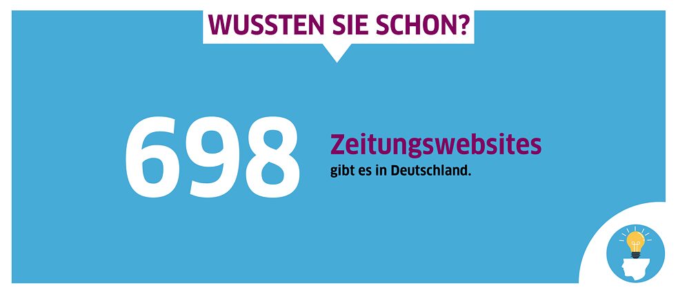698 Zeitungswebsites gibt es in Deutschland.