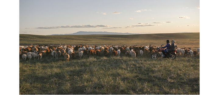 La directora Uisenma Borchu protagoniza su propia película <i>Schwarze Milch</i> (Leche negra). 