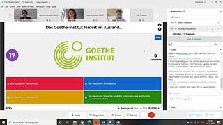 Screenshot von einem Quiz auf Kahoot! des Goethe-Instituts Tschechien