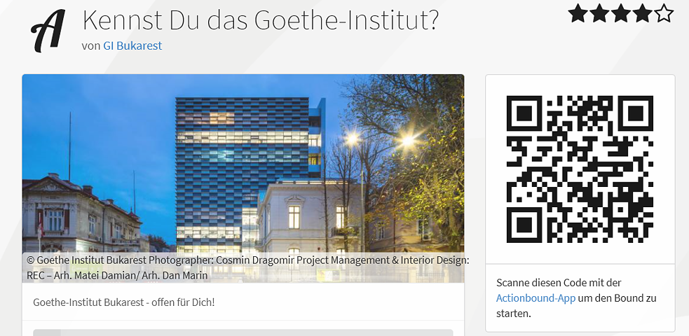 Das Goethe-Institut Bukarest: eine virtuelle Tour