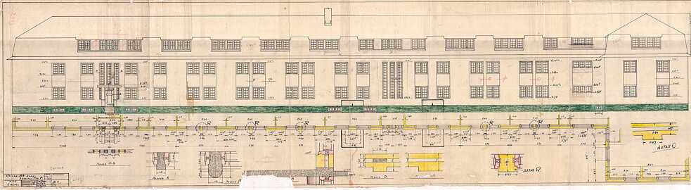 „Haus für die Ledigen“, Typ „I“. Projekt. Fassade. Kemerowo Architekt: J. van Lochem // 1926