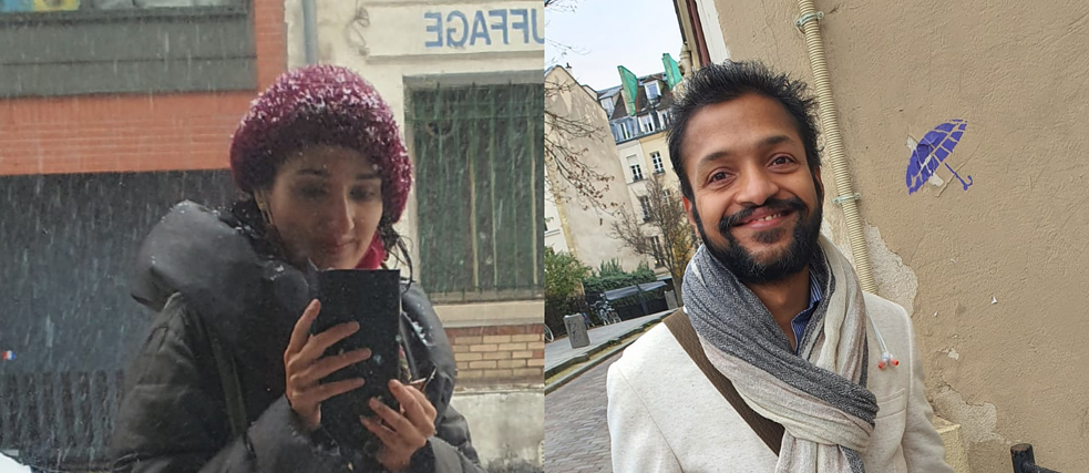 Santa Meyer-Nandi (links) und Abhinav Agarwal (rechts)