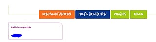 Profil mit Aktivierungscode