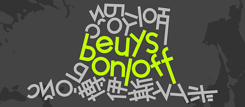 Banner for the project “beuys on/off” 