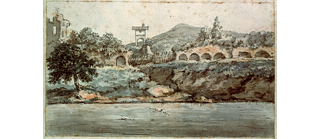 Dòng sông Tevere ở Roma: Johann Wolfgang von Goethe đã từng vẽ những phác thảo trong các chuyến đi của ông.