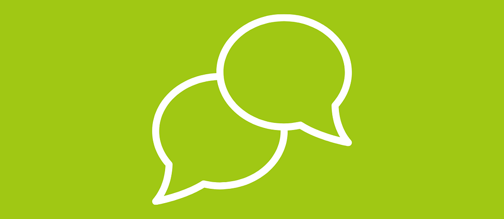 Ikone zwei Sprechblasen